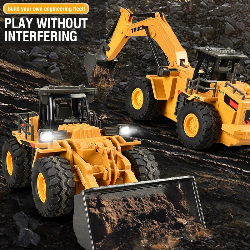 Heavy Equipment Games - شاحنة حفارة وجرافة وشاحنة قلابة تعمل