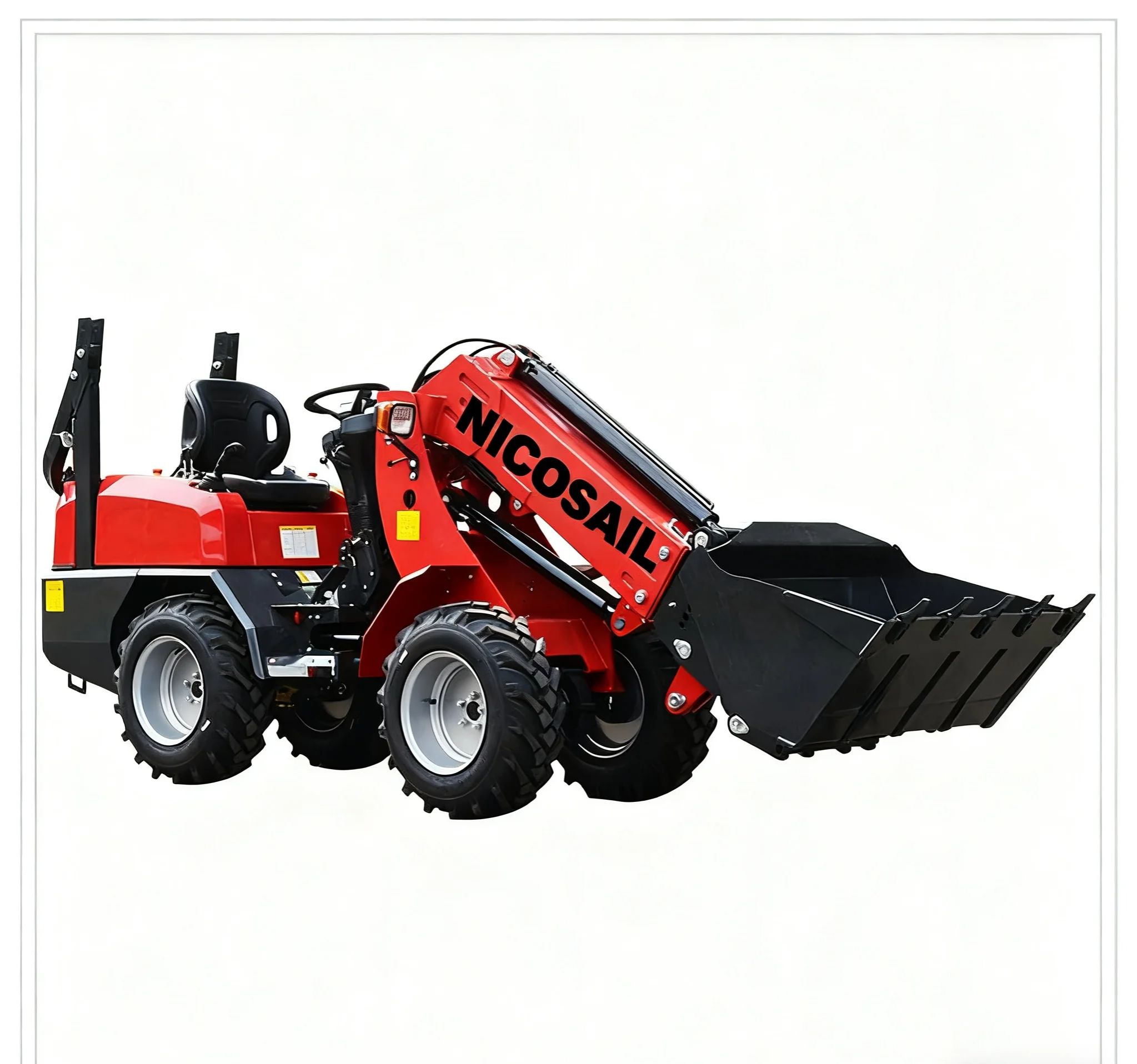 Skid Steer Loader - لودر صيني صغير ذو ذراع تلسكوبي،
