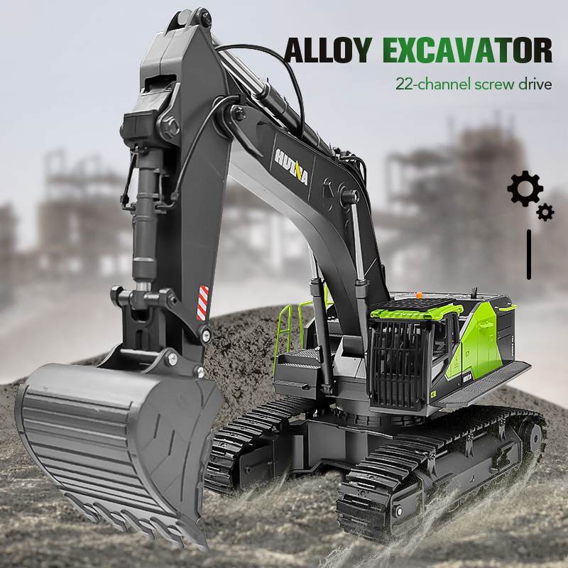 1/14 Huina 1593 Rc حفارة شاحنة - مراجعة Heavy Equipment Games وسعره