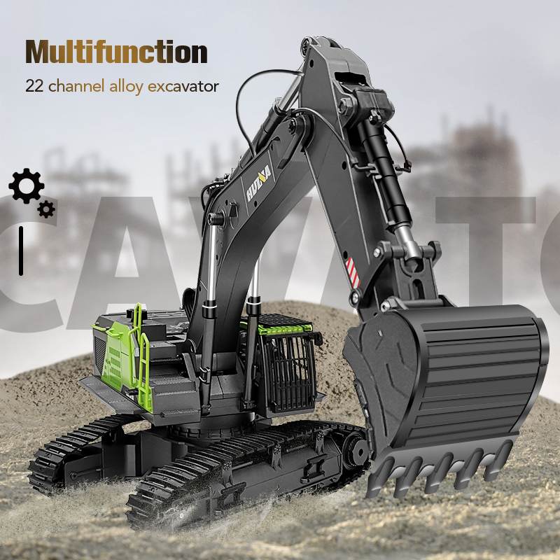 1/14 Huina 1593 Rc حفارة شاحنة - مراجعة Heavy Equipment Games وسعره